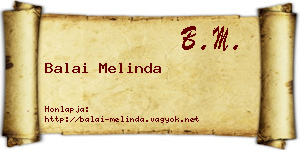Balai Melinda névjegykártya